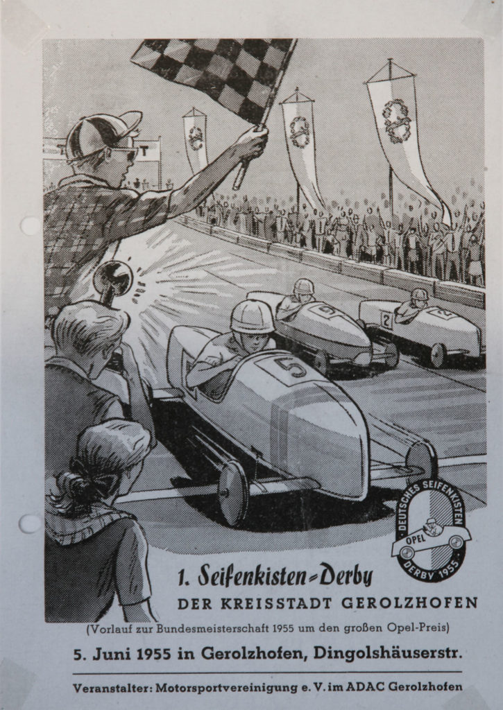 Programmheft zum 1. Seifenkistenrennen in Gerolzhofen 1955.