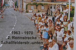 Von 1963 bis 1970, 2. Seifenkisten-Rennstrecke in der Schallfelderstraße - unten.